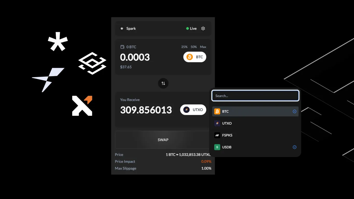 Spark Swaps Now Live on Sats Terminal